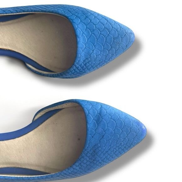 ALDO Women's Pointed Toe Flats Blue Textured Slip-On Size 8.5 - Picture 3 of 6
